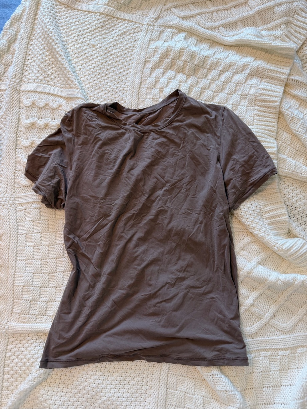 SKIMS Women's fits everybody Short Sleeve Crew Tee in Brown